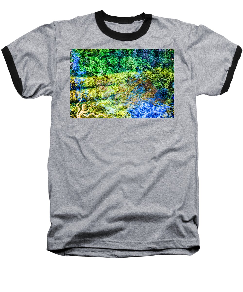 Water Baseball T-Shirt featuring the digital art Water Tree Reflections by Georgianne Giese