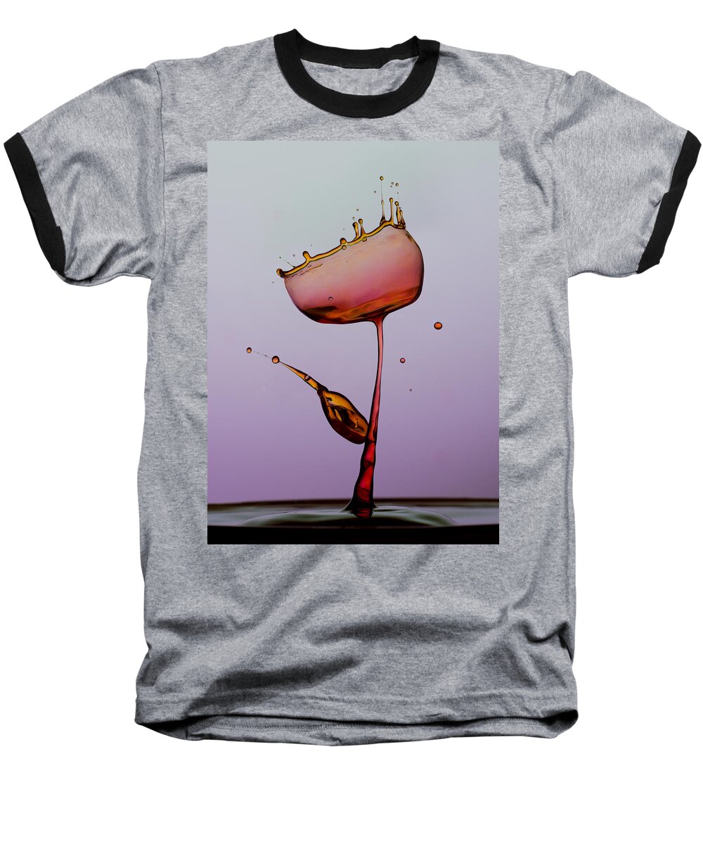 Liquid Baseball T-Shirt featuring the photograph Water tulip by Jaroslaw Blaminsky