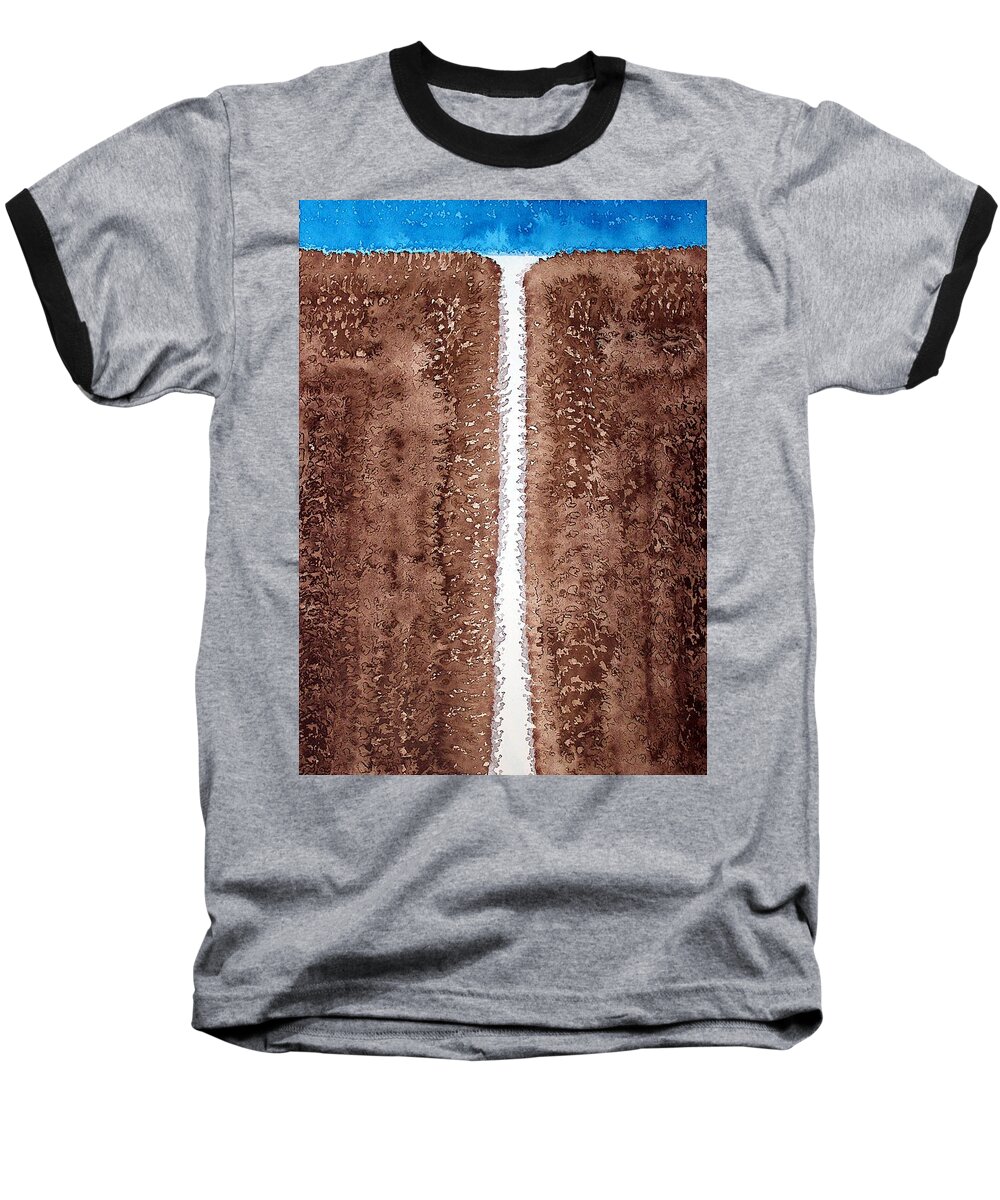 Water Baseball T-Shirt featuring the painting Waterfall original painting by Sol Luckman