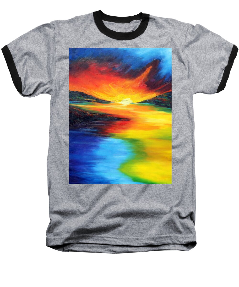 Water Baseball T-Shirt featuring the painting Waters of Home by Meaghan Troup