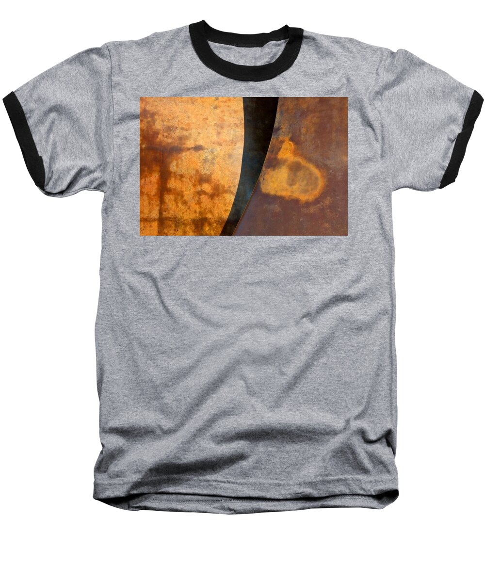 Abstract Baseball T-Shirt featuring the photograph Weathered Bronze Abstract by Stuart Litoff