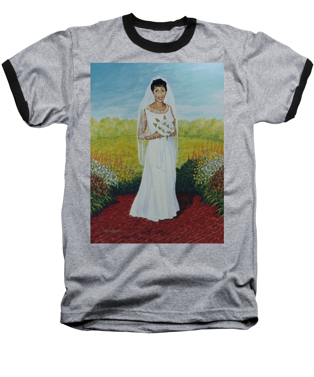 Wedding Baseball T-Shirt featuring the painting Wedding Day by Stacy C Bottoms