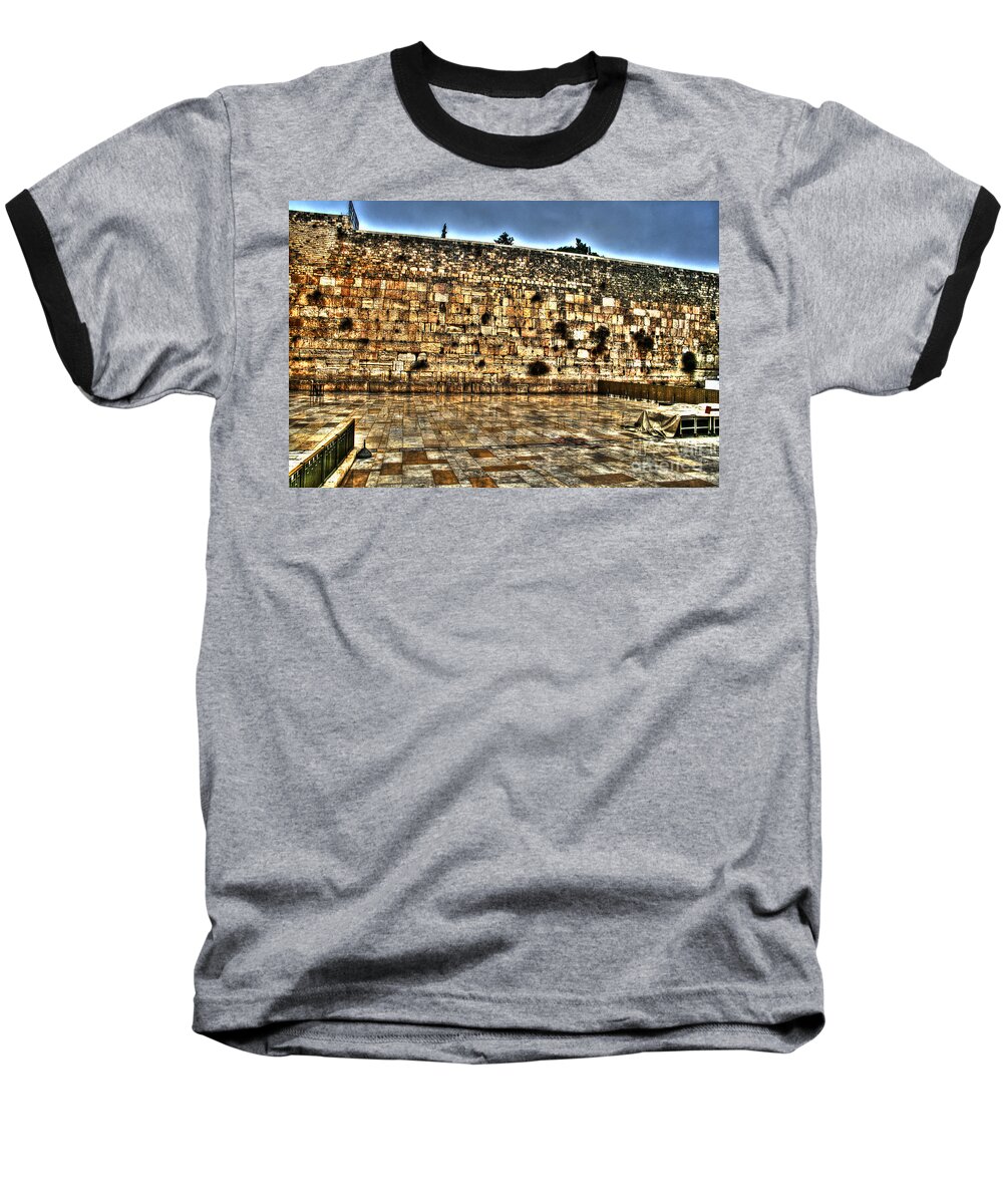 Western Wall Baseball T-Shirt featuring the photograph Western Wall In Israel by Doc Braham