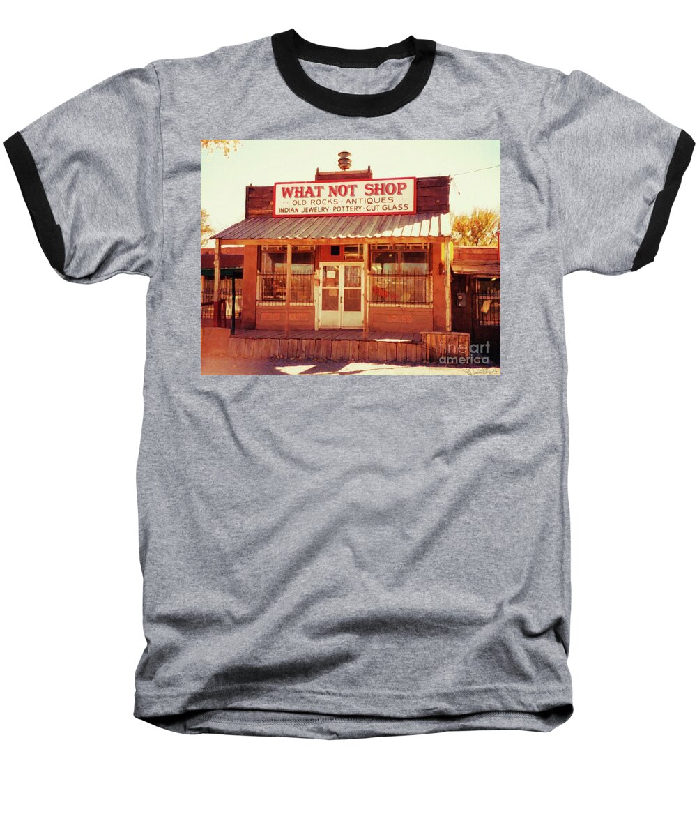 What Not Shop Baseball T-Shirt featuring the photograph What Not Shop by Desiree Paquette