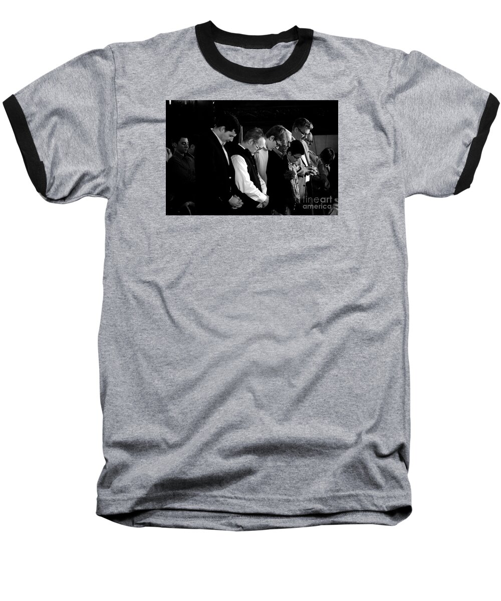 United States Baseball T-Shirt featuring the photograph When Men Put God First by Frank J Casella