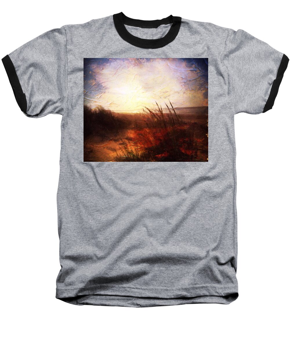 Shores Baseball T-Shirt featuring the painting Whispering Shores by M.A by Mark Taylor