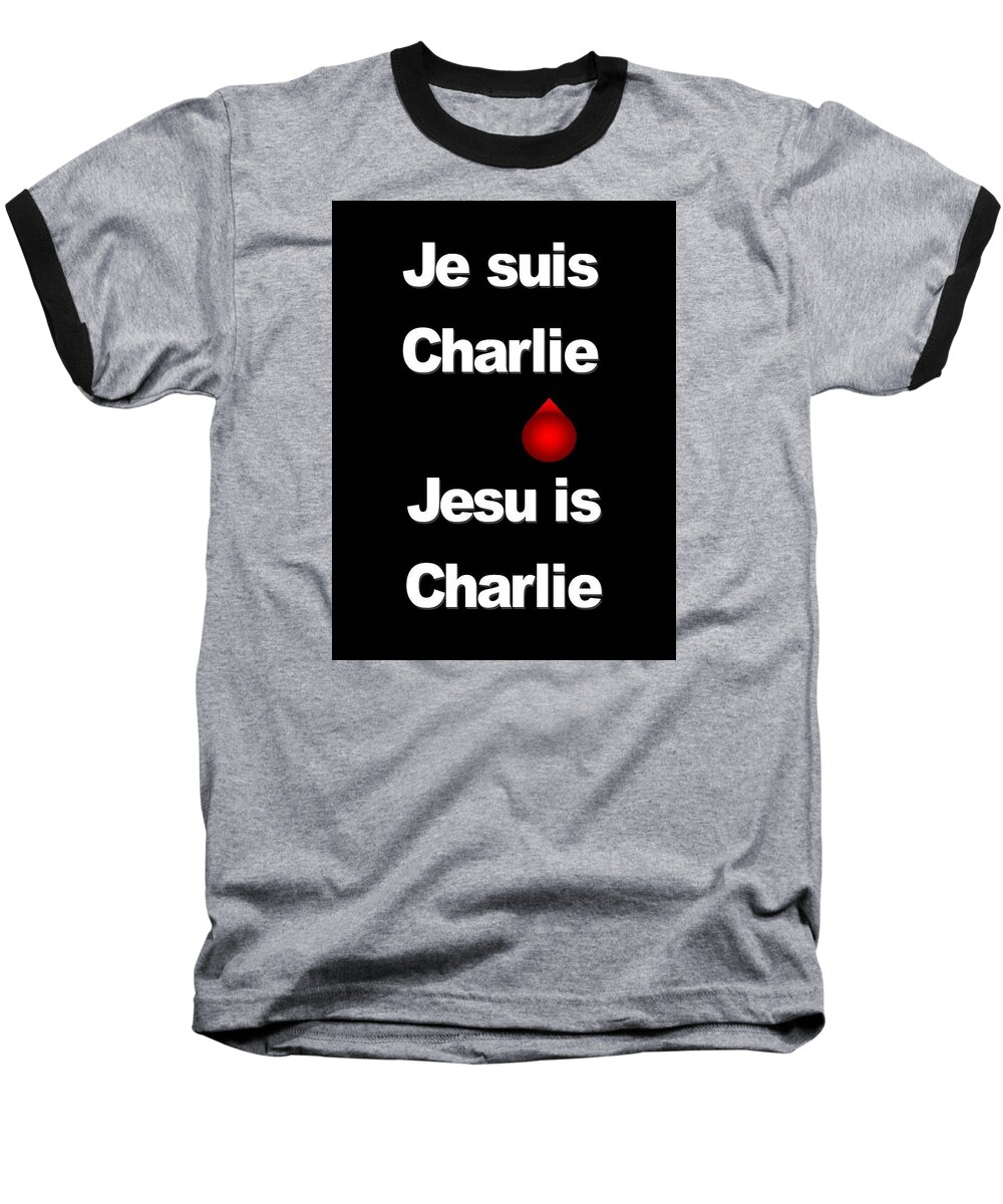 Charlie Baseball T-Shirt featuring the digital art Who is Charlie by Valerie Ornstein