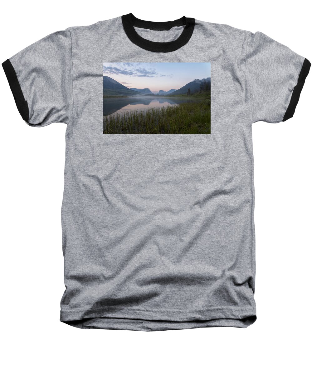 Wyoming Baseball T-Shirt featuring the photograph Wind River Morning by Dustin LeFevre