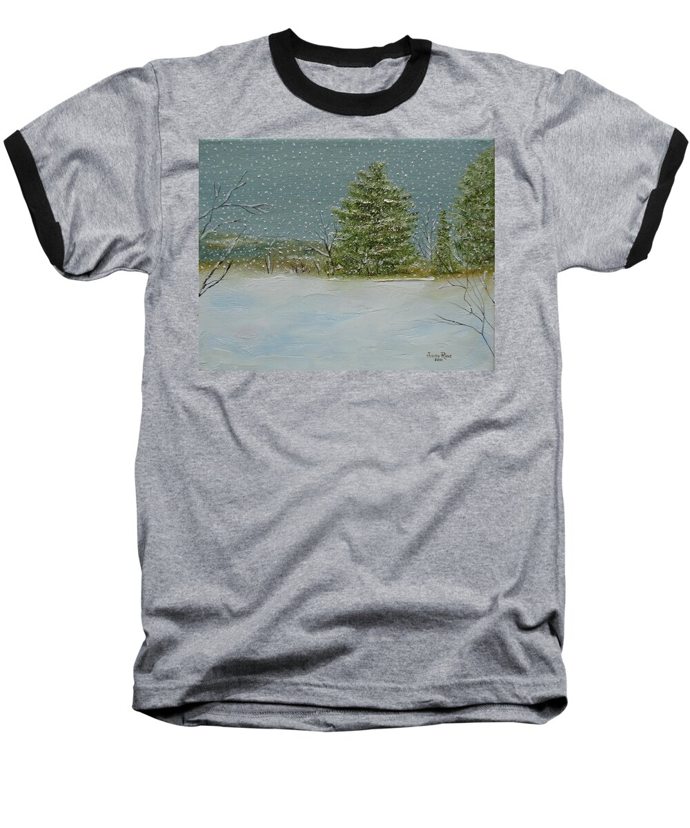 Winter Baseball T-Shirt featuring the painting Winter Blanket by Judith Rhue