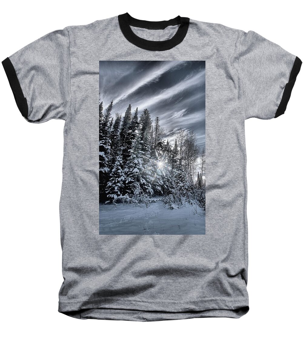 Star Baseball T-Shirt featuring the photograph Winter Star by David Andersen