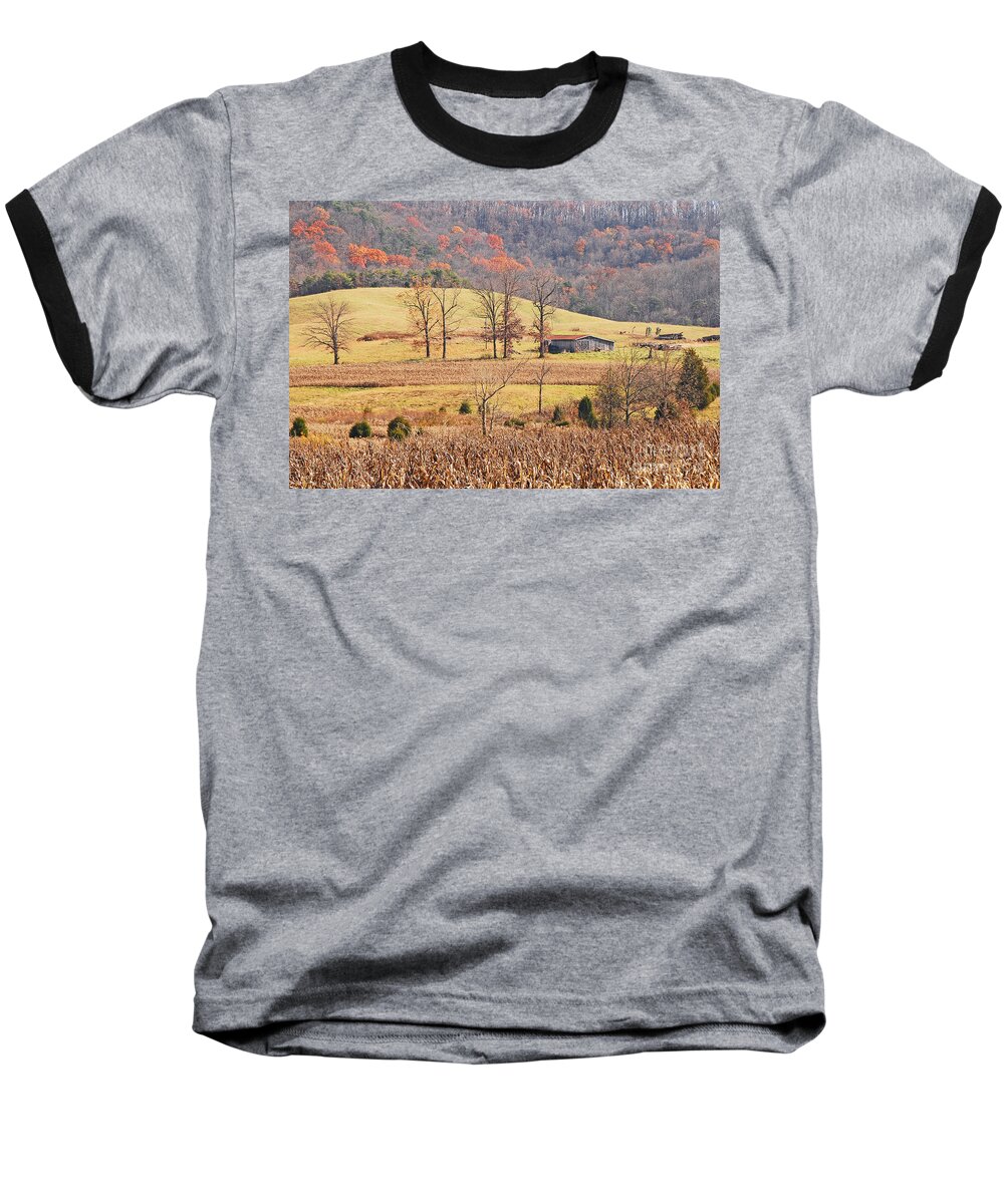 Barn Baseball T-Shirt featuring the photograph Winter's Coming by Mary Carol Story