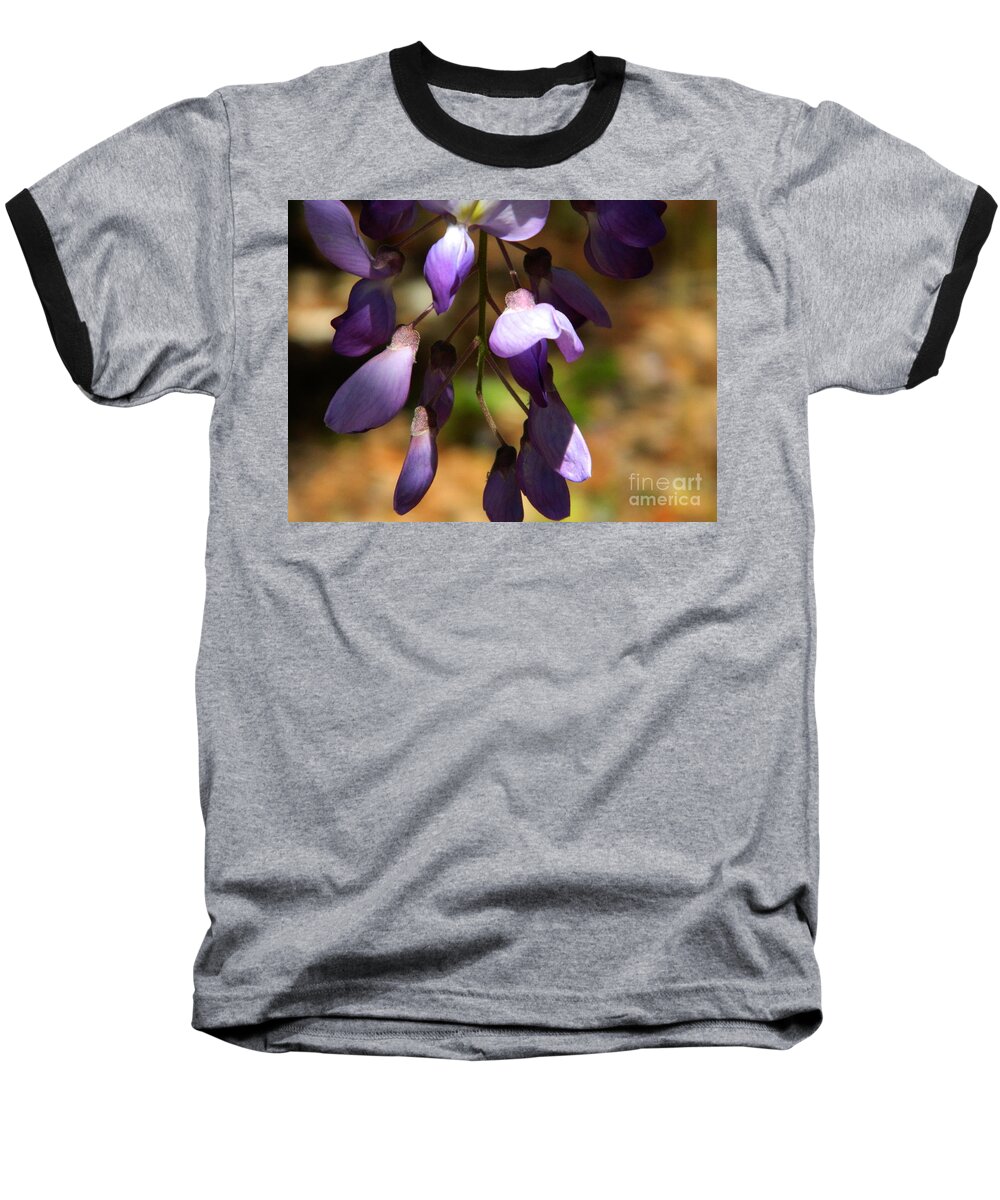 Wisteria Baseball T-Shirt featuring the photograph Wisteria 2 by Andrea Anderegg