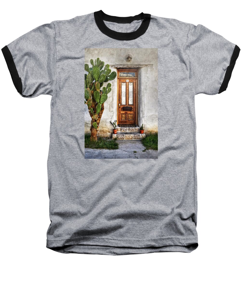 Ken Smith Photography Baseball T-Shirt featuring the photograph Wood Door In Tuscon by Ken Smith