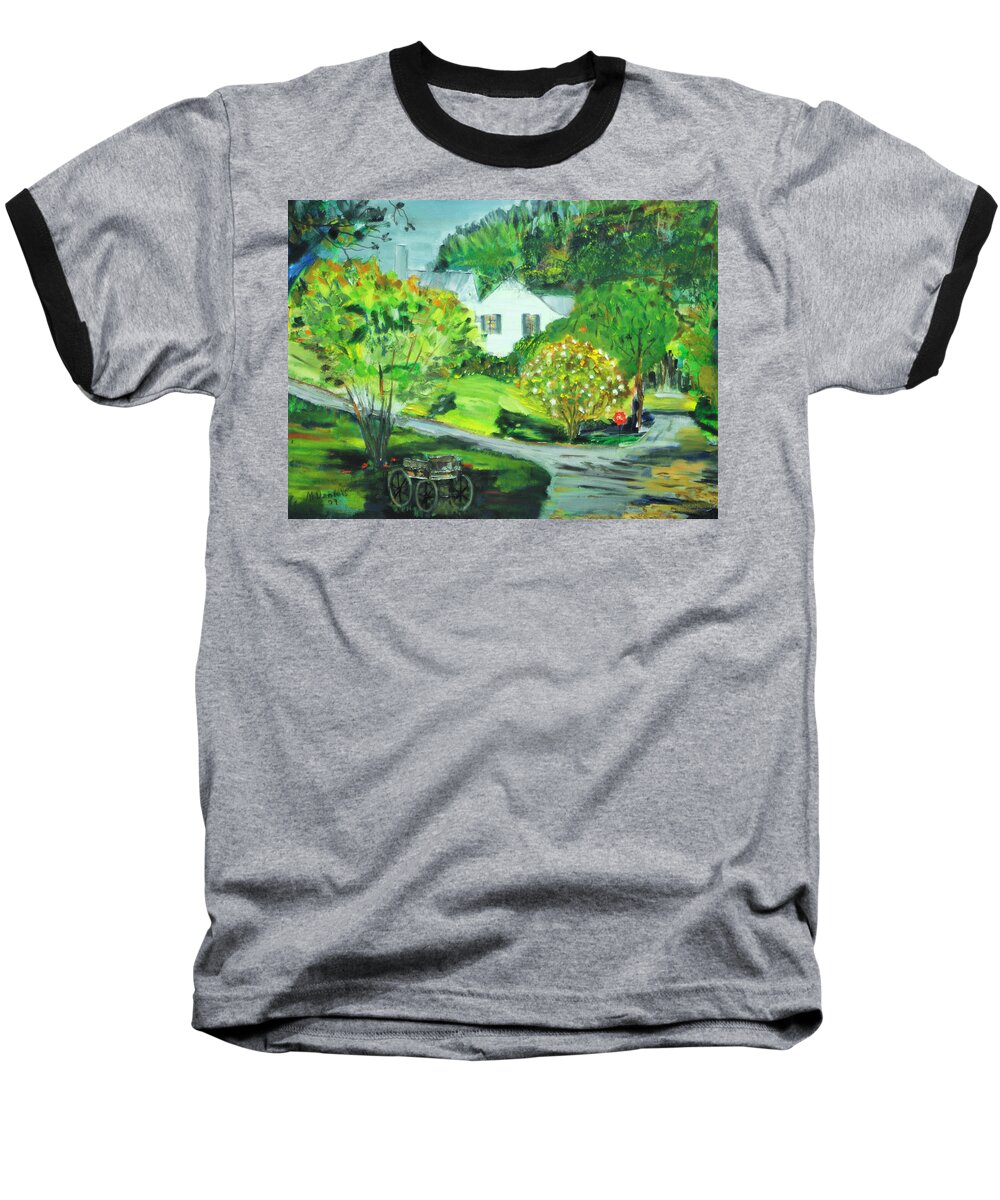 Painting Baseball T-Shirt featuring the painting Wooden Duck Inn by Michael Daniels