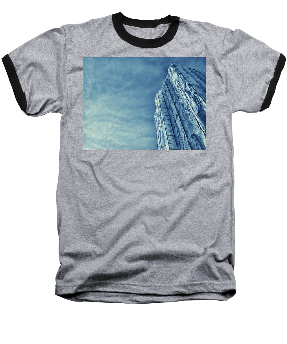 Cathedral Baseball T-Shirt featuring the photograph Wrapped Cathedral by John Hansen