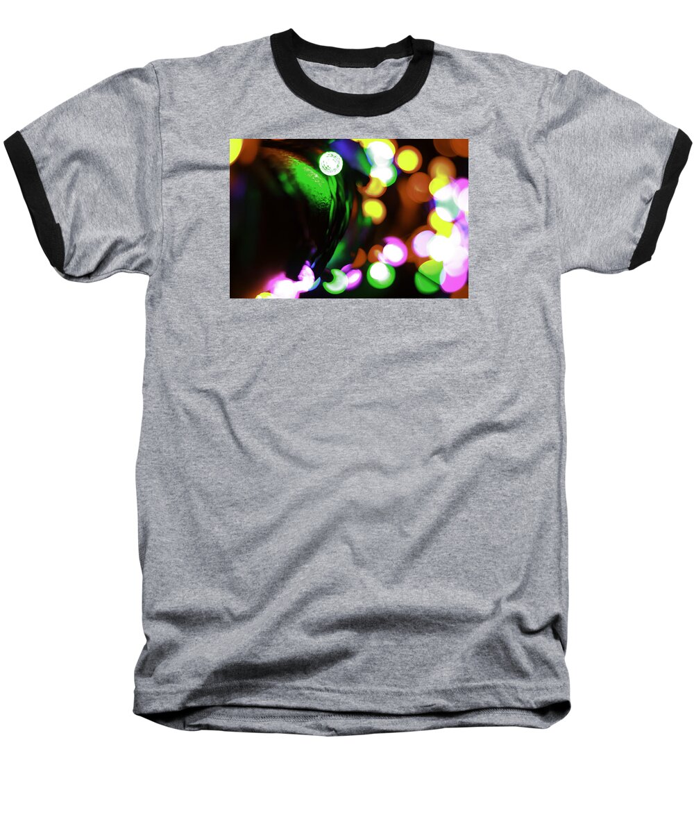 Abstract Baseball T-Shirt featuring the photograph XMas Lite by Michael Nowotny