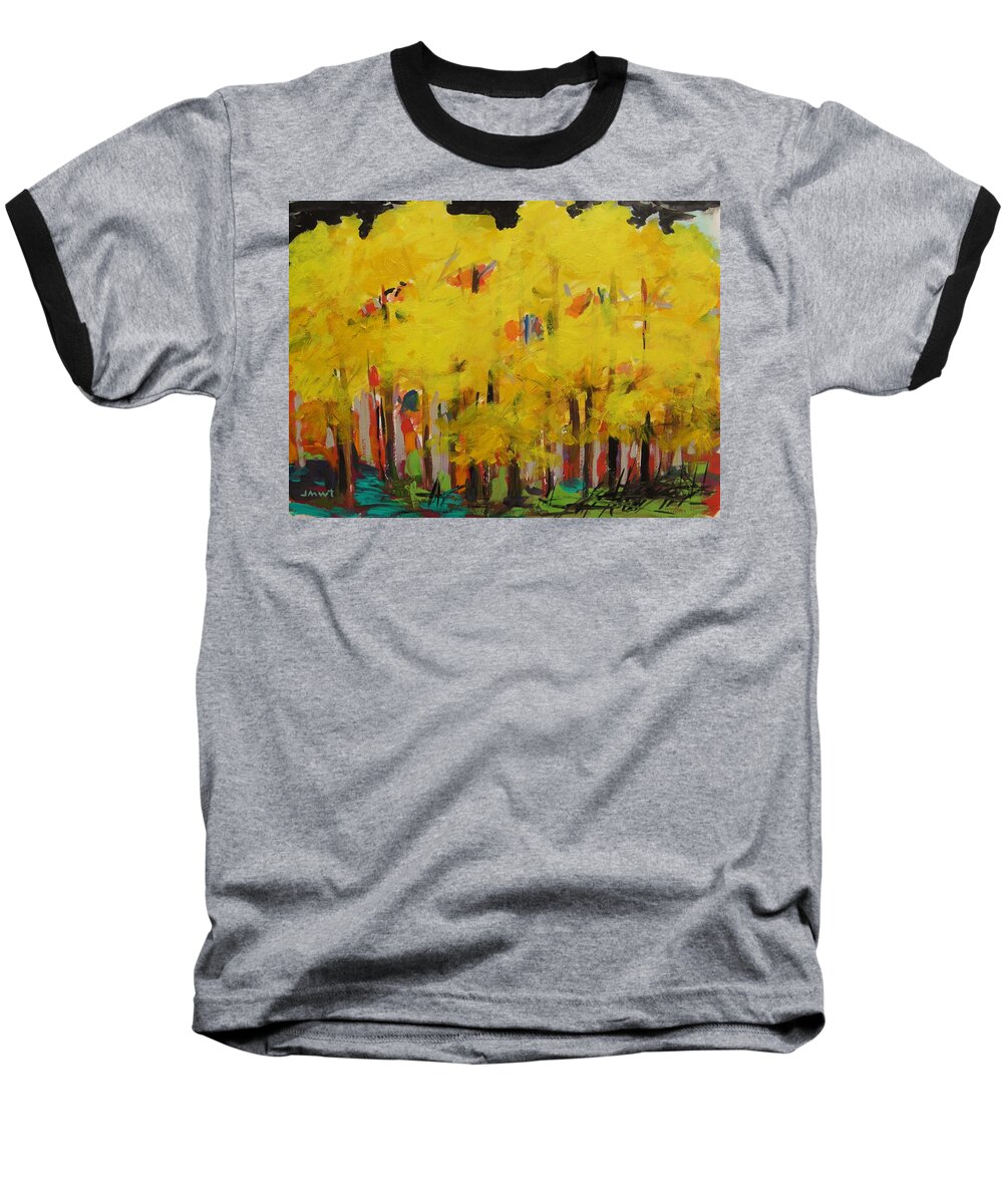 Sky Baseball T-Shirt featuring the painting Yellow Refreshment by John Williams