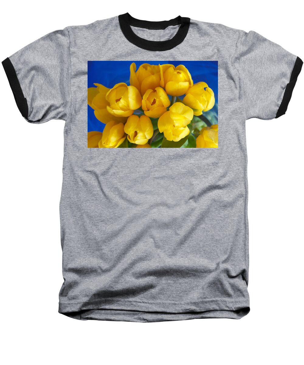 Tulip Baseball T-Shirt featuring the photograph Yellow Tulips by Patricia Schaefer
