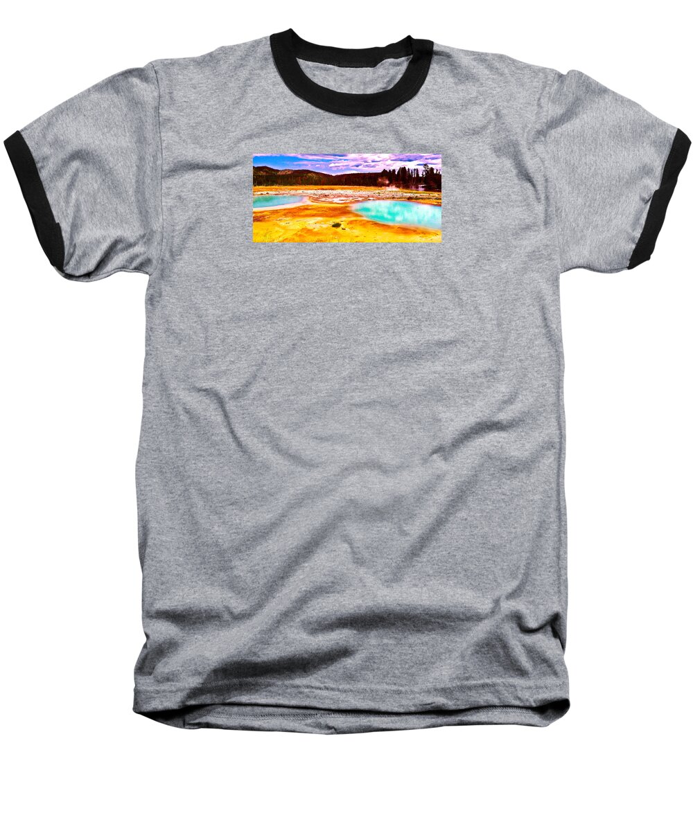 Landscape Prints Baseball T-Shirt featuring the photograph Yellowstone National Park by Monique Wegmueller
