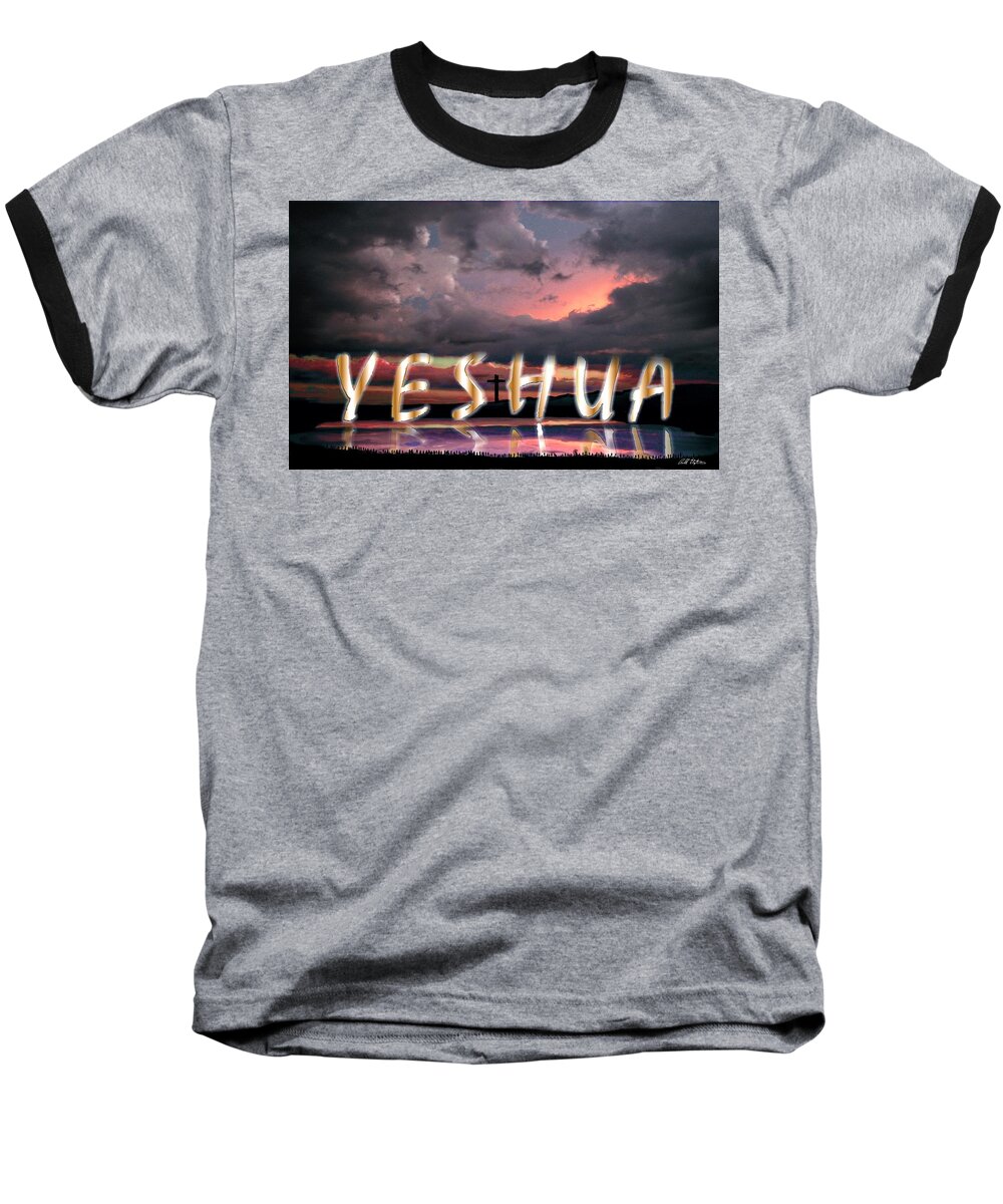 Yeshua Baseball T-Shirt featuring the digital art Yeshua by Bill Stephens