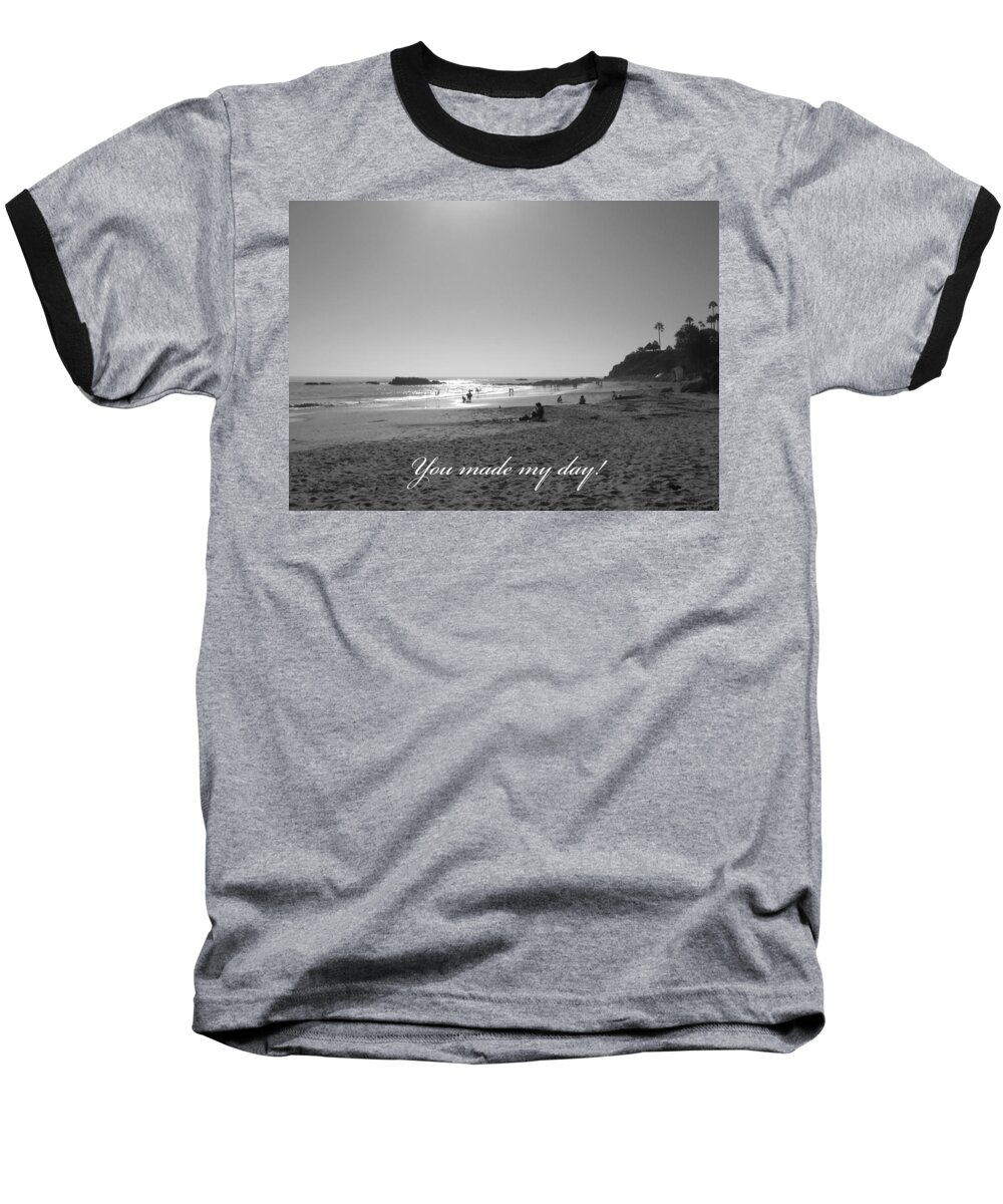 Greeting Card Baseball T-Shirt featuring the photograph You Made My Day by Connie Fox