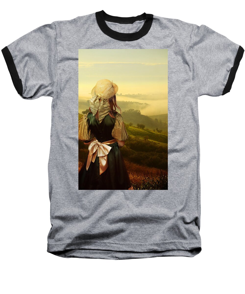 Girl Baseball T-Shirt featuring the photograph Young traveller by Jaroslaw Blaminsky
