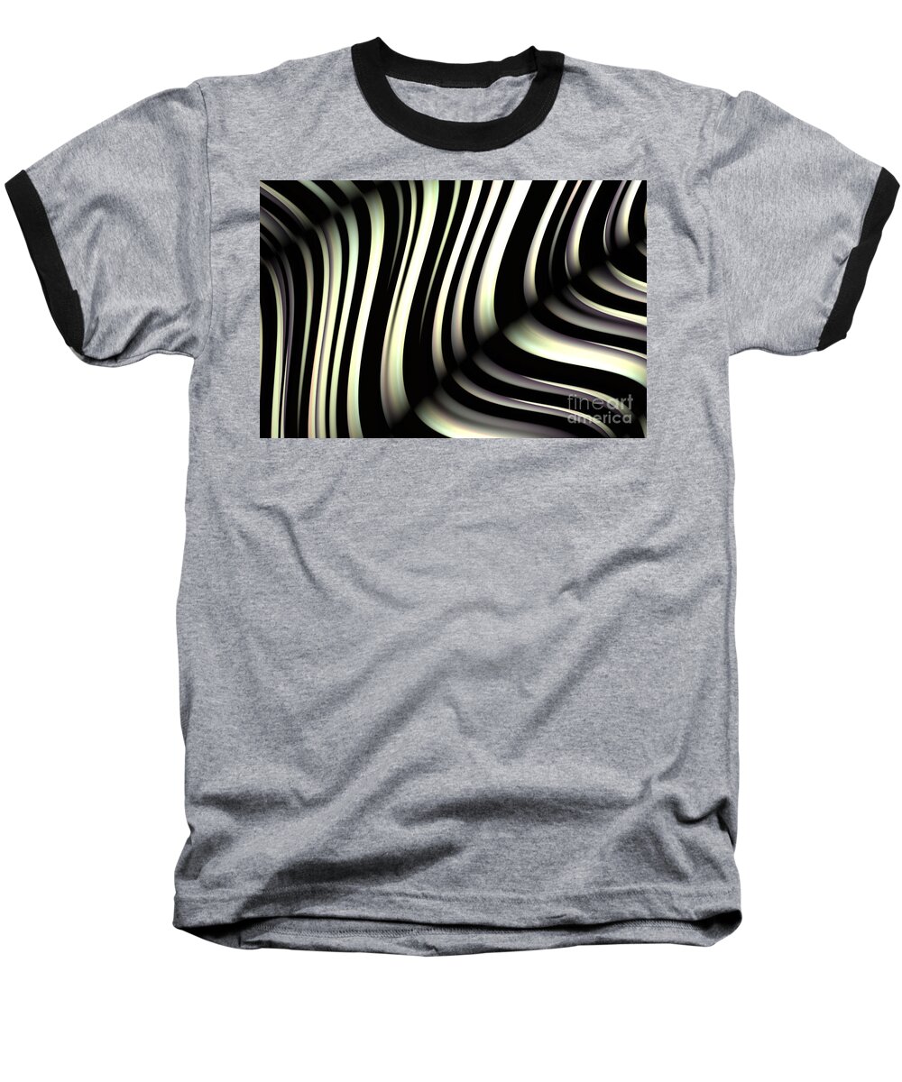 #art #print #fractal #zebra #happijar Baseball T-Shirt featuring the digital art Zeebraa by Vix Edwards