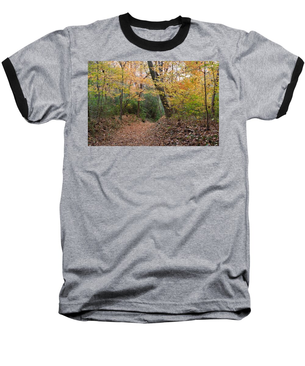 Autumn Baseball T-Shirt featuring the photograph Morning Trek #1 by David Troxel