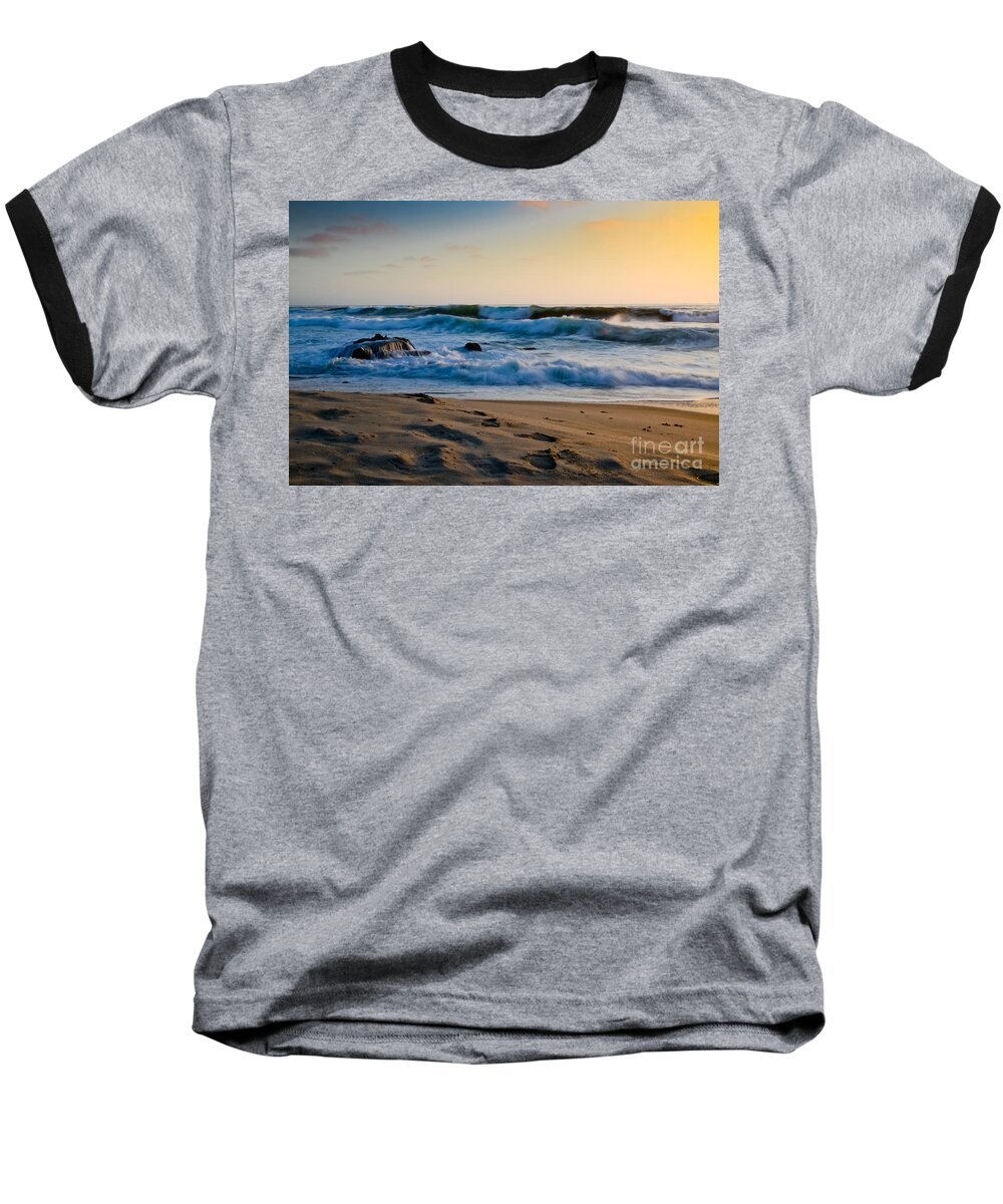 Painted Beach Baseball T-Shirt featuring the photograph Painted Beach #1 by Kelly Wade