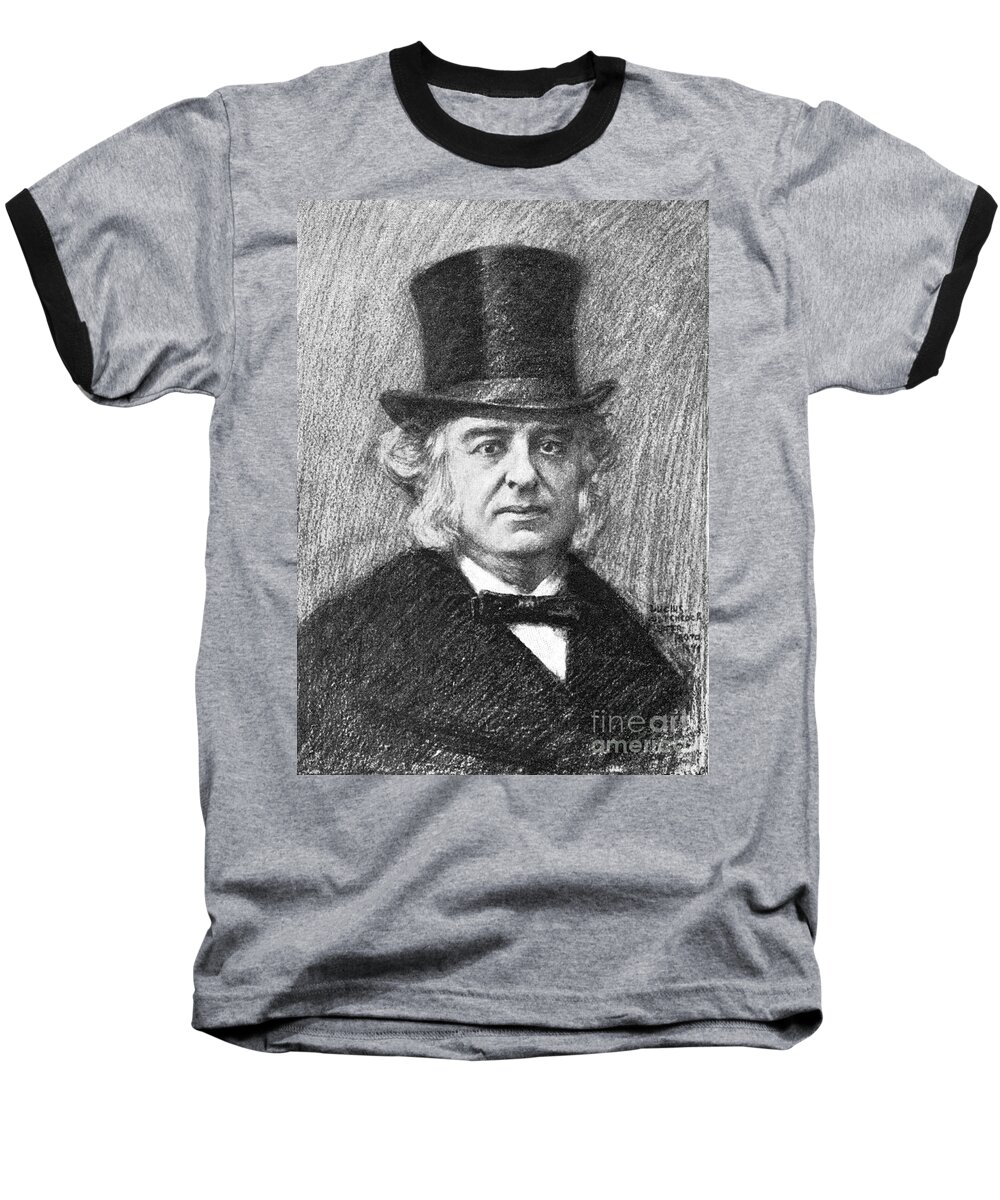 Science Baseball T-Shirt featuring the photograph Paul Broca, French Anatomist #1 by Science Source