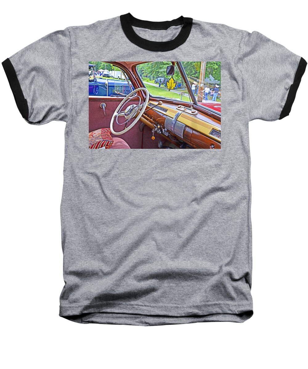 1941 Ford Baseball T-Shirt featuring the photograph 1941 Ford Dash by Paul Mashburn