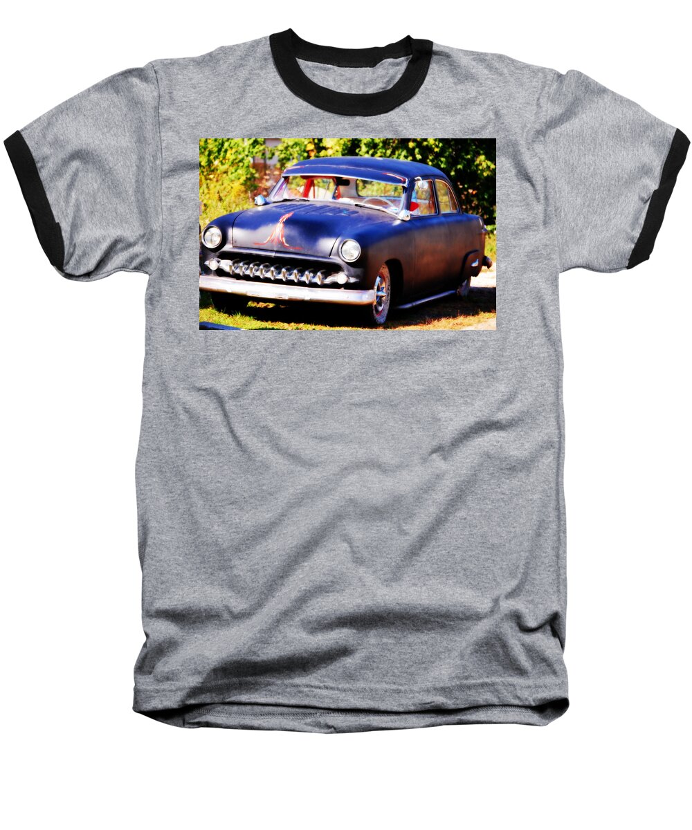 Cars Baseball T-Shirt featuring the photograph 1950 Ford Vintage by Peggy Franz