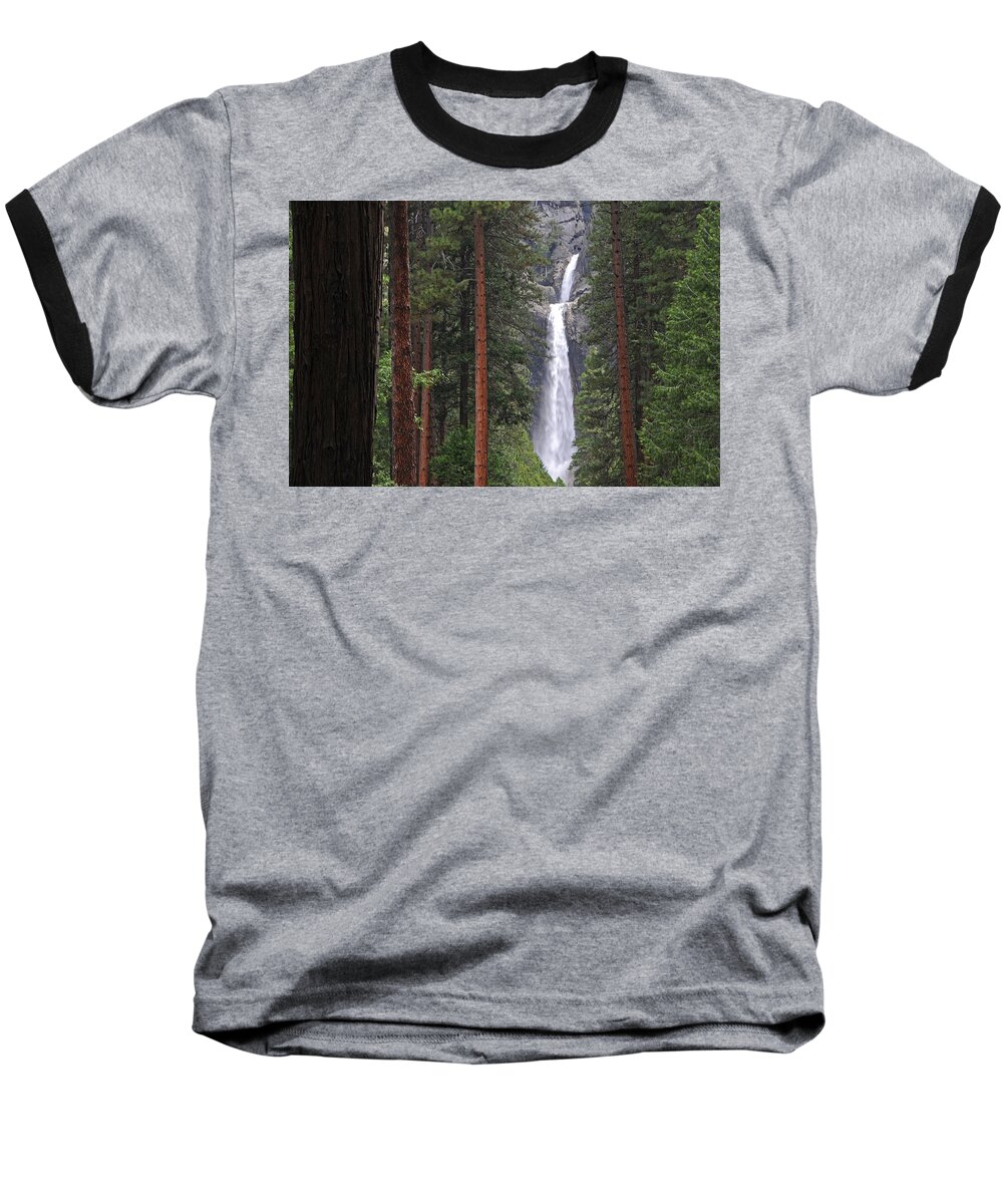 Yosemite Baseball T-Shirt featuring the photograph Lower Yosemite Falls #2 by Lynn Bauer