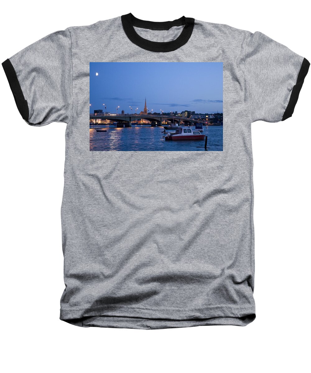 Eire Baseball T-Shirt featuring the photograph Wexford Harbour at dusk #2 by Ian Middleton