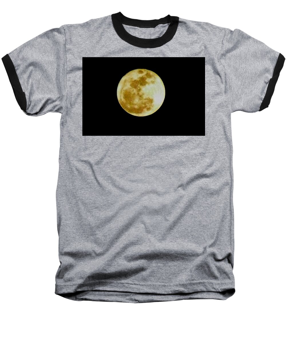 Moon Baseball T-Shirt featuring the photograph 2011 Full Moon by Maria Urso