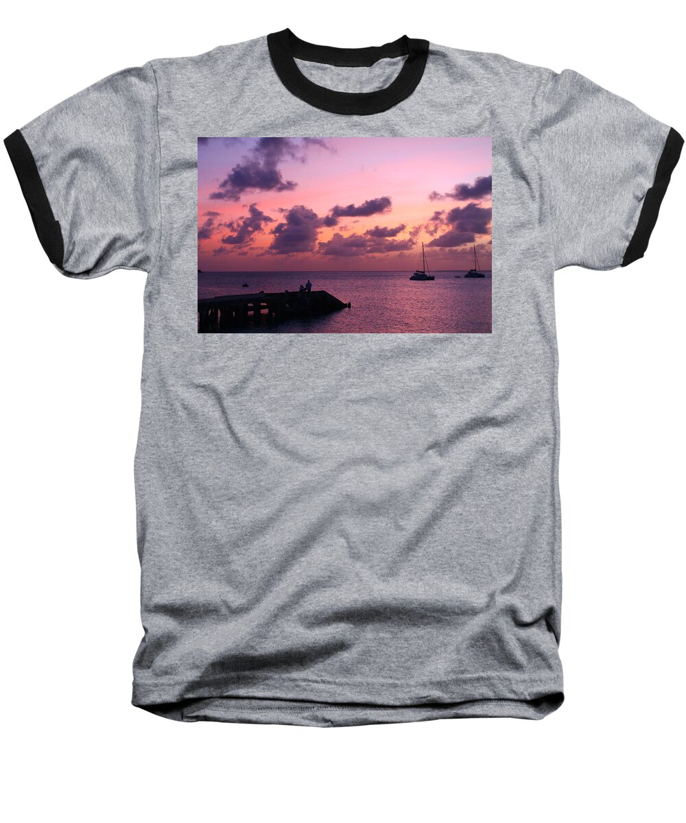 Sunset Baseball T-Shirt featuring the photograph Sunset #7 by Catie Canetti