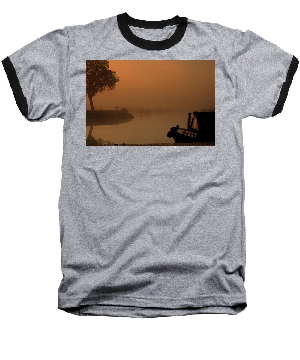 Narrowboat Baseball T-Shirt featuring the photograph A Nice Place by Linsey Williams