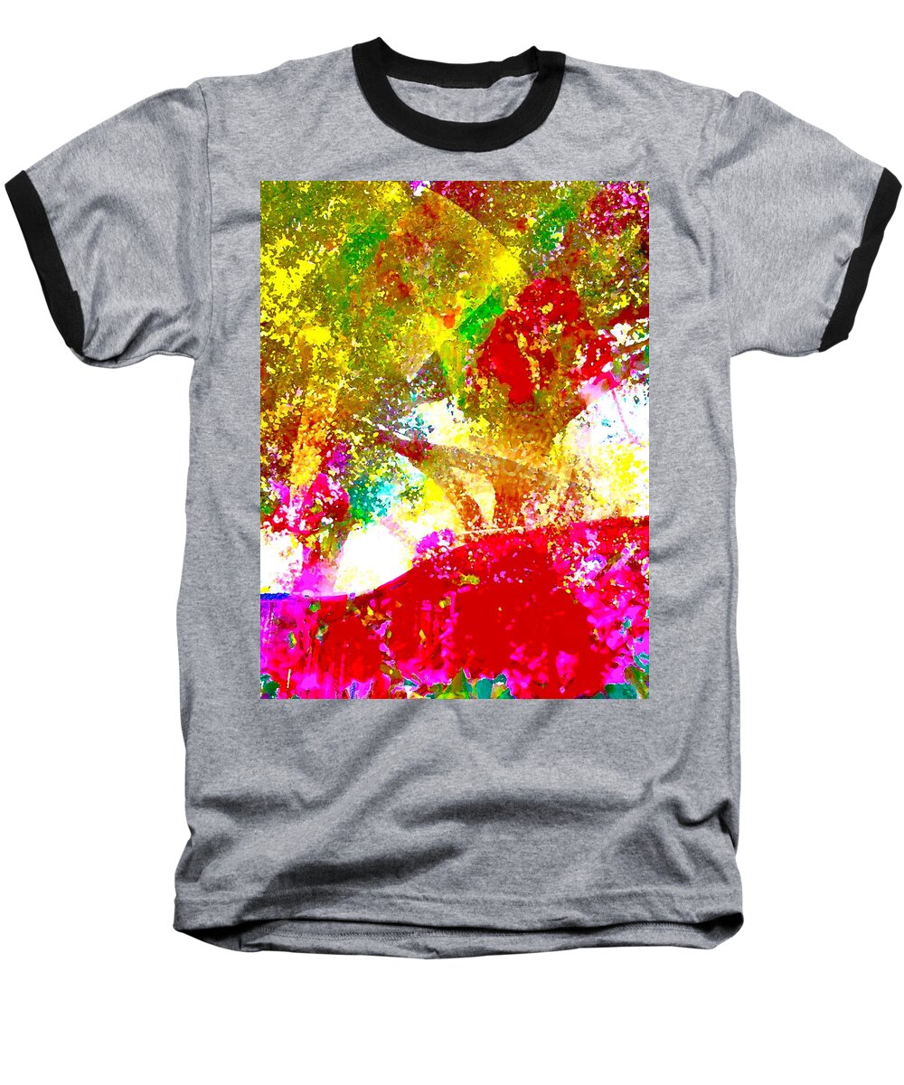Abstract Baseball T-Shirt featuring the photograph Abstract 244 by Pamela Cooper