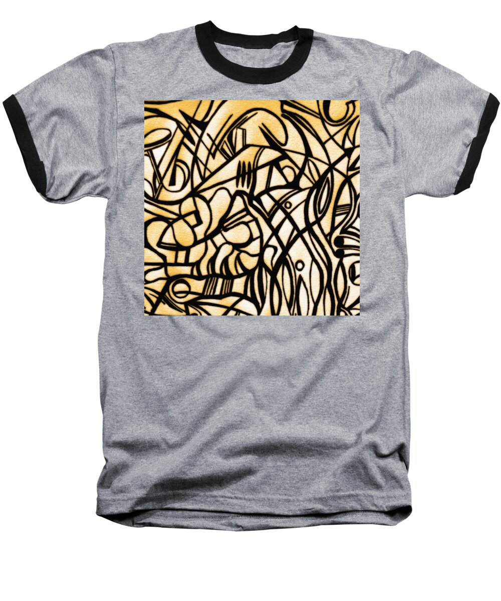 Flowers Baseball T-Shirt featuring the photograph Abstract Art Gold by Sumit Mehndiratta