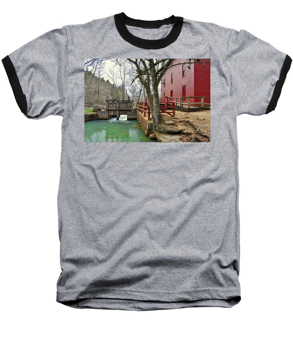 Mill Baseball T-Shirt featuring the photograph Alley Spring Mill 34 by Marty Koch