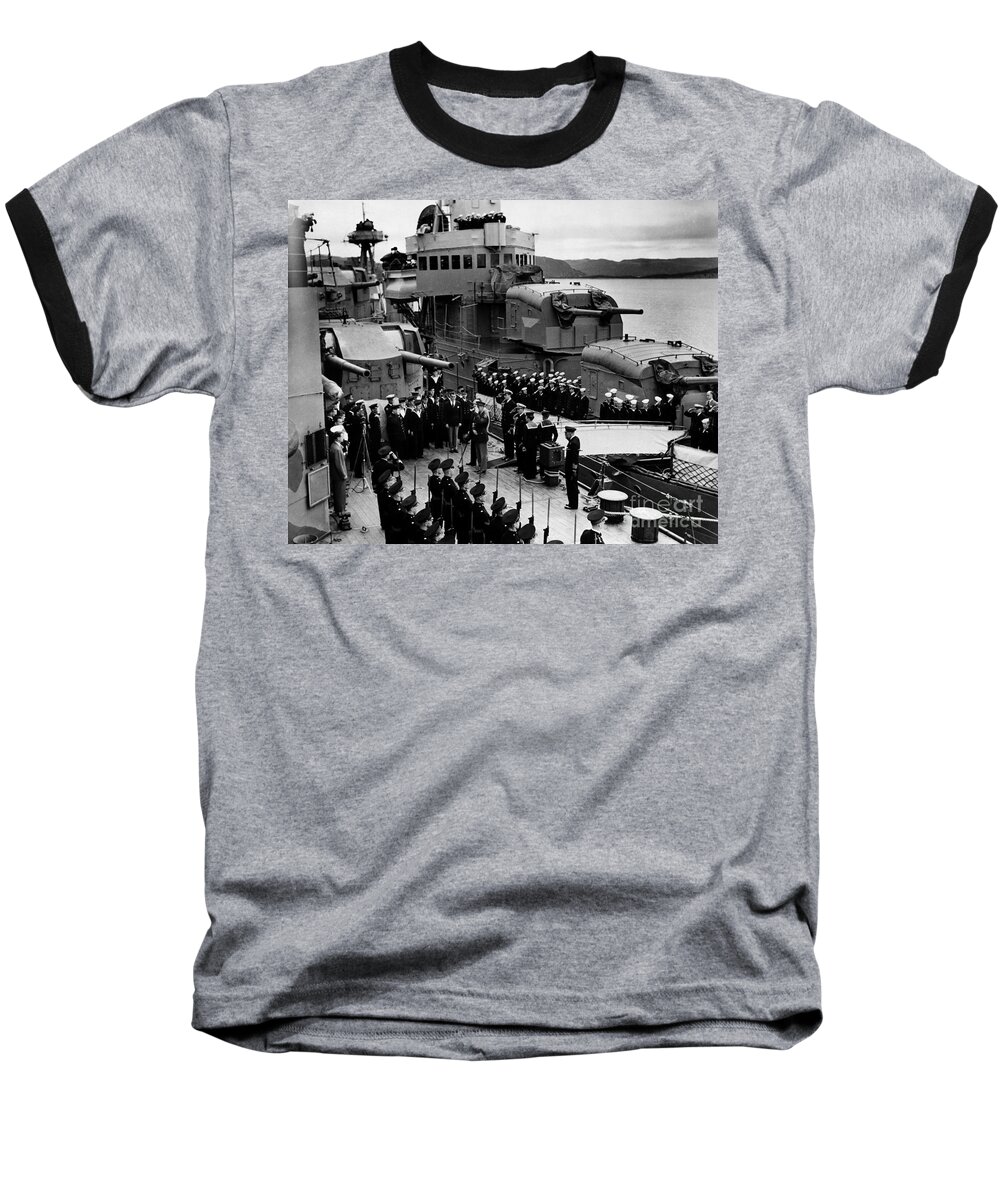 1941 Baseball T-Shirt featuring the photograph Atlantic Charter, 1941 by Granger