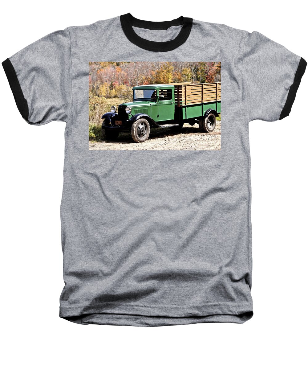 Truck Baseball T-Shirt featuring the photograph Autumn Harvest by Danielle Summa