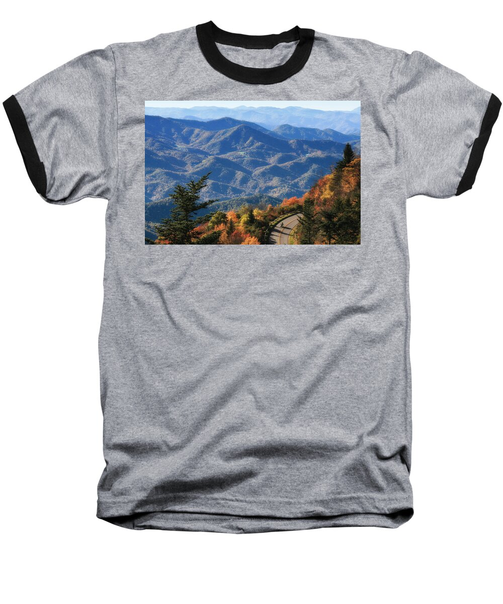 Blue Baseball T-Shirt featuring the photograph Autumn on the Blue Ridge Parkway by Lynne Jenkins