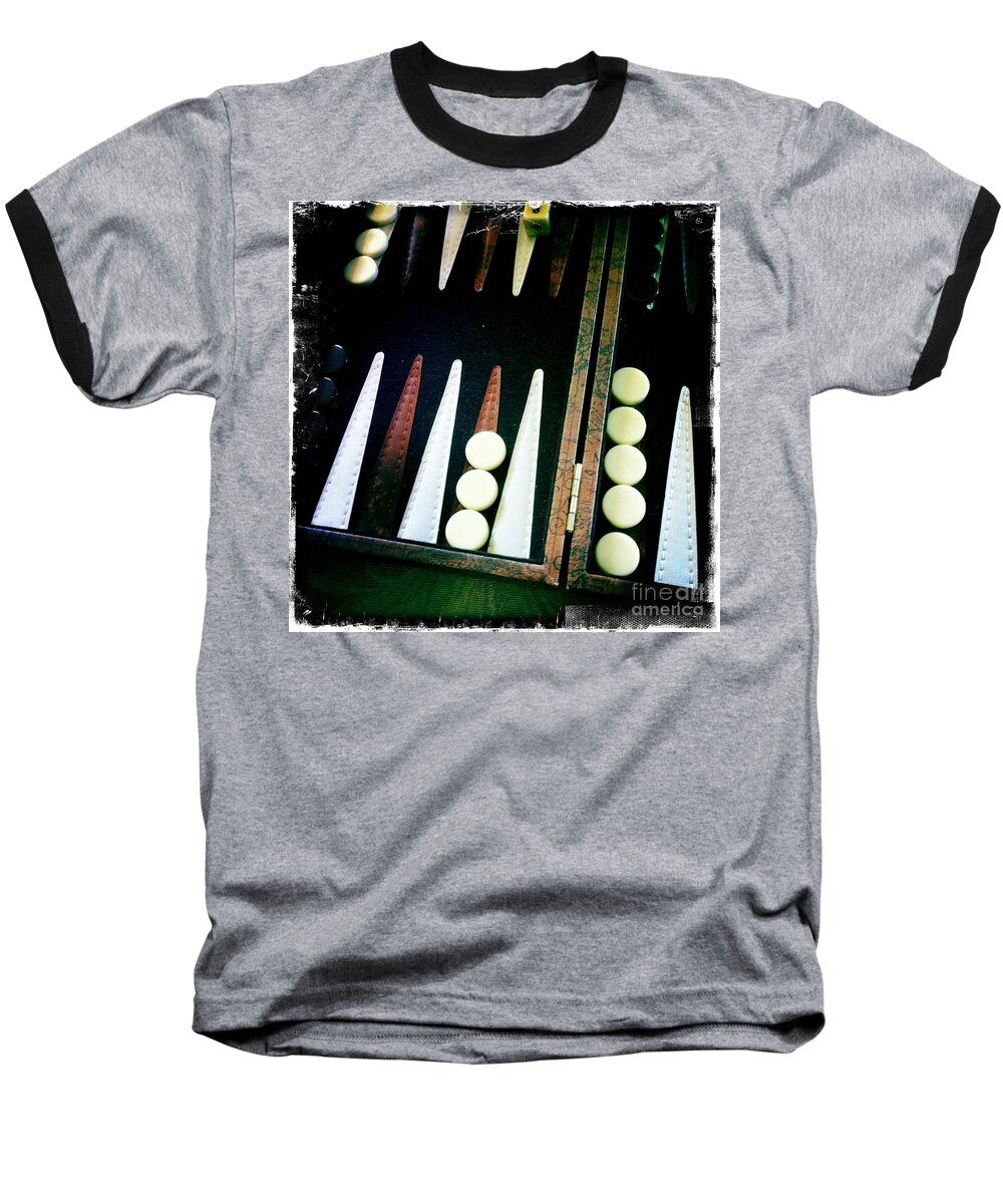 Backgammon Baseball T-Shirt featuring the photograph Backgammon anyone by Nina Prommer