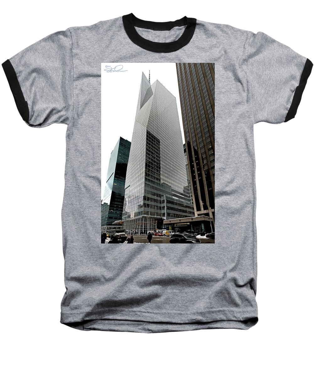 Nyc Baseball T-Shirt featuring the photograph Bank Of America by S Paul Sahm