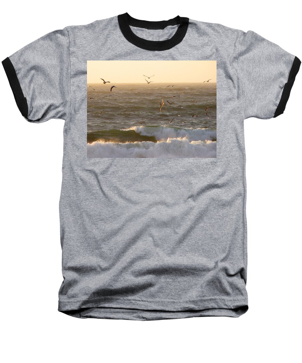 Beach Baseball T-Shirt featuring the photograph Beach Wings by Kathleen Grace