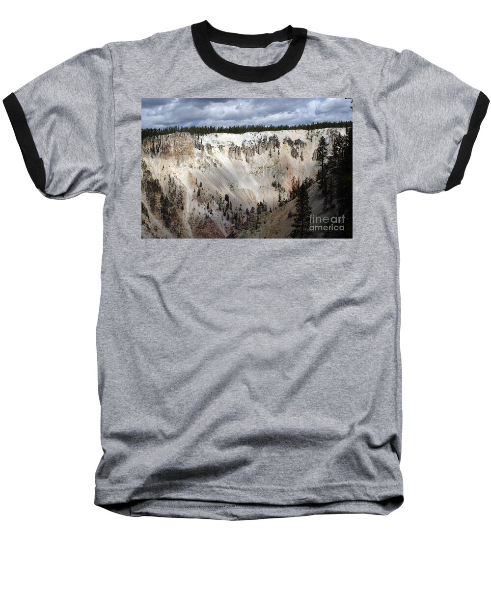 Grand Canyon Baseball T-Shirt featuring the photograph Beautiful Lighting On The Grand Canyon In Yellowstone by Living Color Photography Lorraine Lynch