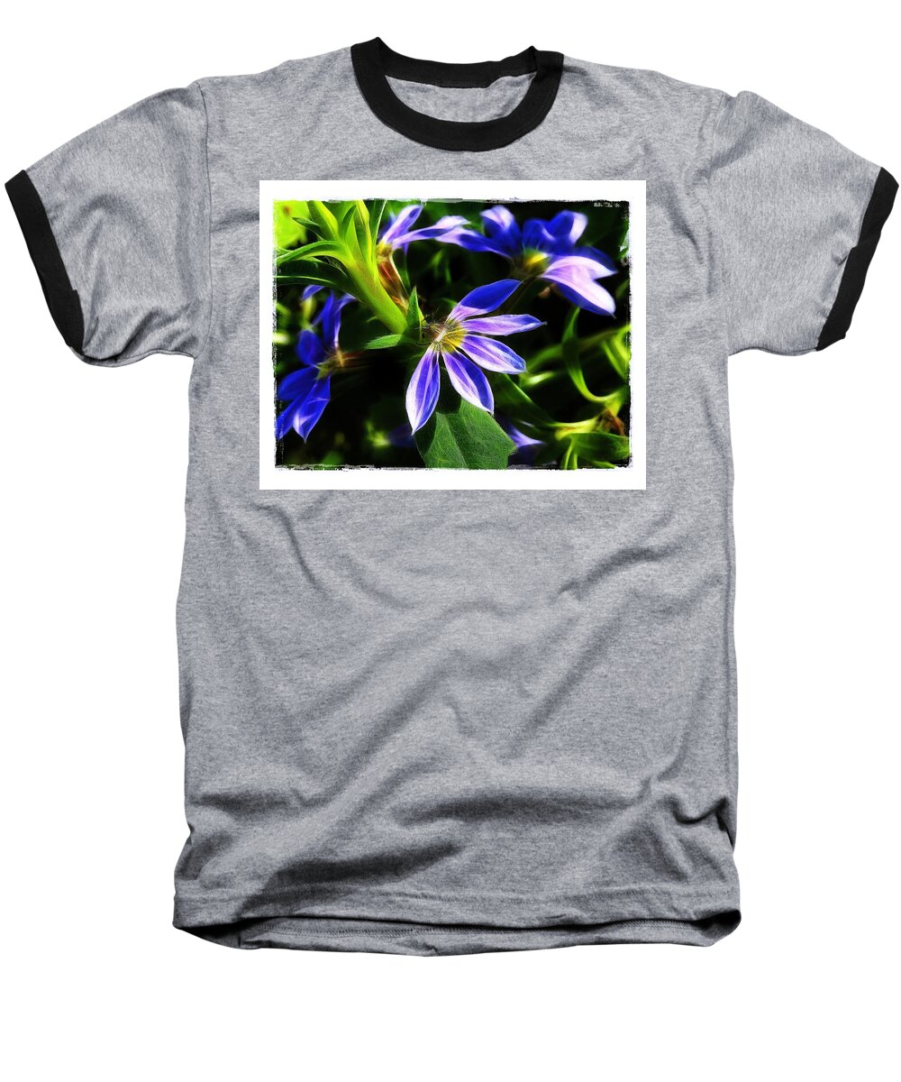 Purple Baseball T-Shirt featuring the photograph Blue Ballet by Judi Bagwell