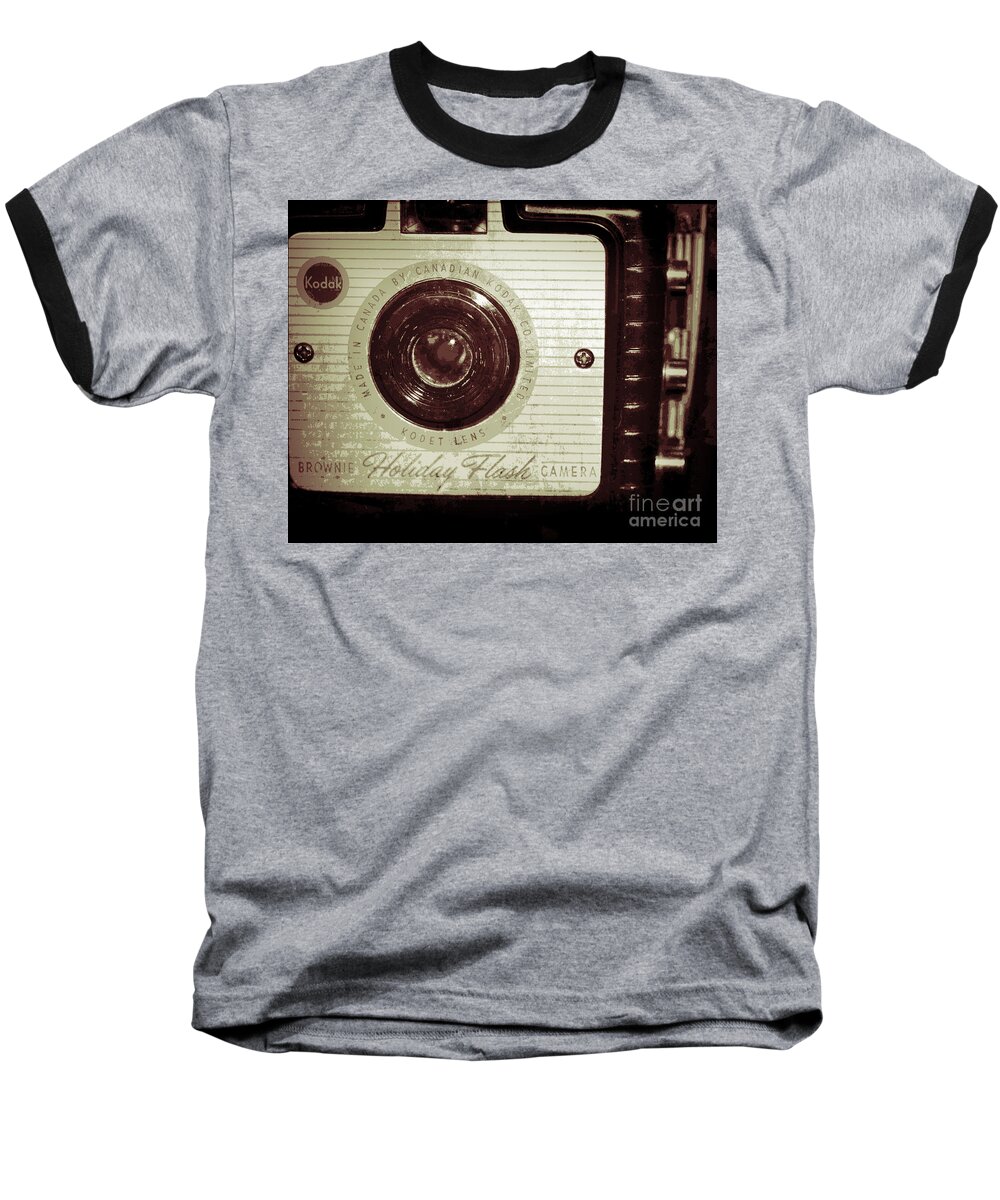 Camera Baseball T-Shirt featuring the photograph Brownie by Traci Cottingham