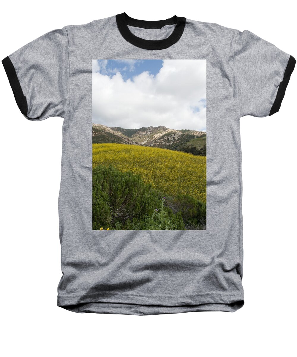 Hillside Baseball T-Shirt featuring the photograph California Hillside View V by Kathleen Grace